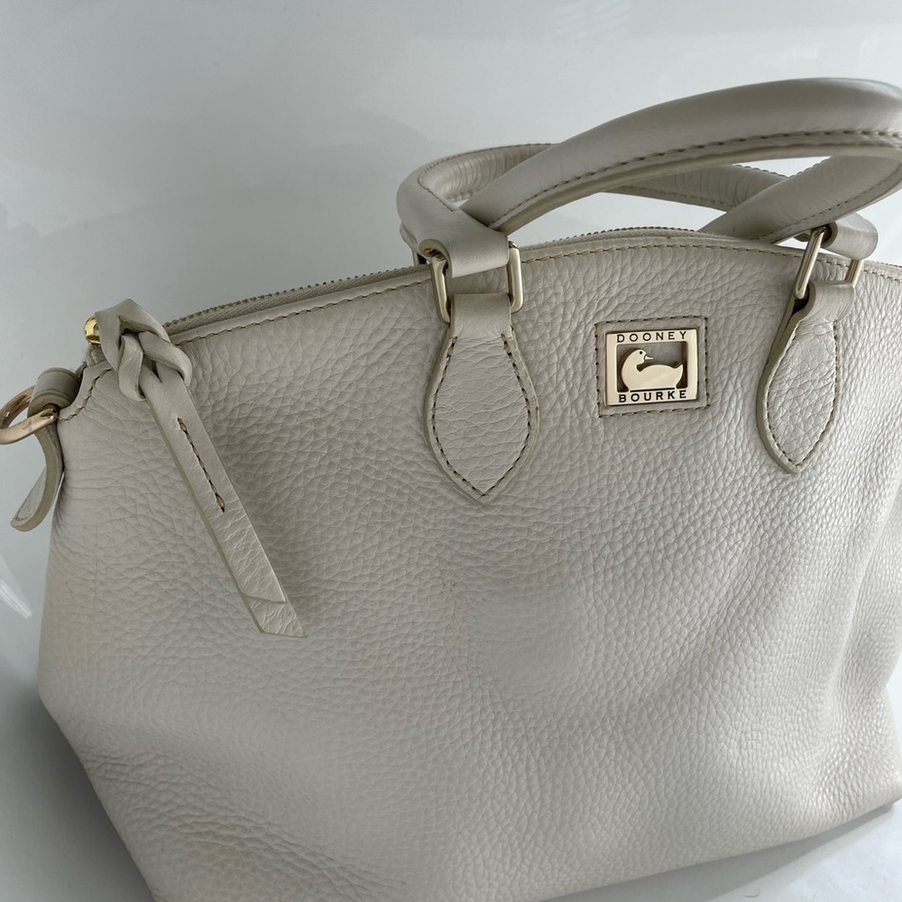 Pebble domed satchel with crossbody strap